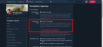 Desativar o Tweet Location