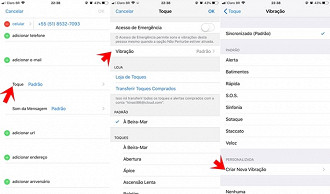 Criar vibrações personalizadas para contatos Criar vibrações personalizadas para contatos