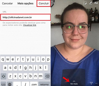 Link no Stories no Instagram
