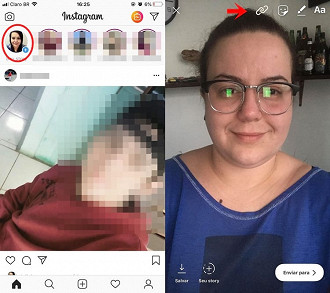 Inserir link no Instagram Stories