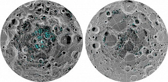 NASA diz que Lua possui dois depósitos de gelo.