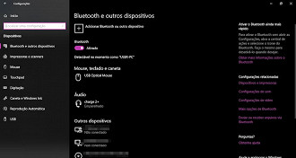 Como ligar e usar o Bluetooth no Windows 10?