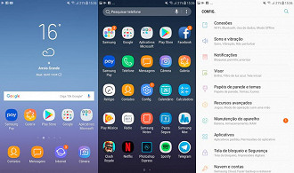 Telas da Samsung Experience rodando no Galaxy J7 Pro