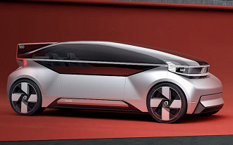 Carro conceito da Volvo pode se transformar em cama móvel.