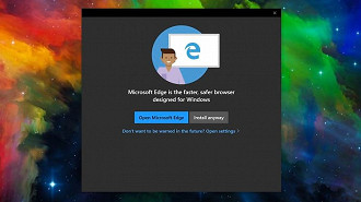 Windows 10 passa a mostrar alertas com instalações de Google Chrome e Firefox.