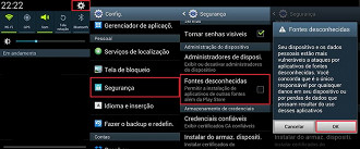 Passo a passo para ativar as fontes desconhecidas no Android