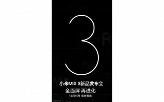 Teaser revela data 15 de outubro para lançamento do Mi Mix 3