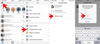 Adicionar contas no Messenger