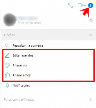 Adicionar cor, emoji e apelidos no Messenger