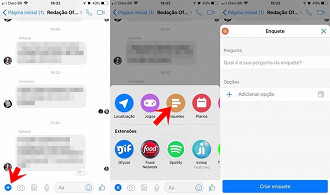 Criar uma enquete no Messenger