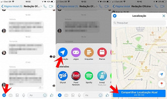 Envie sua localização no Messenger