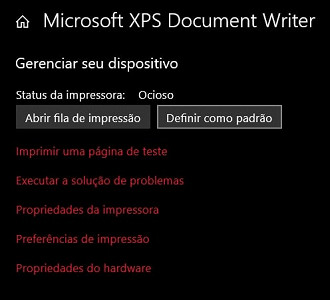 Defina a impressora correta como padrão.