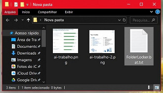 Renomeie a pasta como FolderLocker.bat.