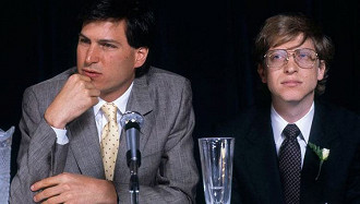 Jobs e Gates em 1984