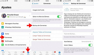 Backup de conversas no WhatsApp