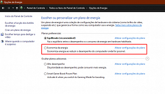 Modo Economia de Energia pode diminuir o barulho do seu cooler.