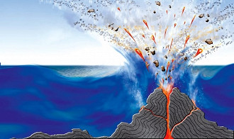 Tsunami pode ser causado por atividades vulcânicas , como na Indonésia.