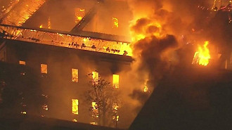 Incêndio no Museu Nacional do Rio de Janeiro.