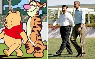 Meme compara presidente da China ao ursinho Pooh.