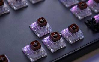 Switches Kailh Brown instalados