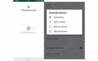 WhatsApp Beta testa função de bloqueio por impressão digital WhatsApp Beta testa função de bloqueio por impressão digital