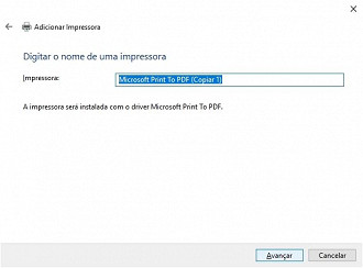 Renomear Microsoft Print To PDF 