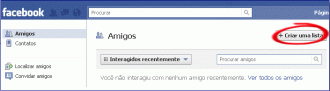 Lista de amigos do Facebook