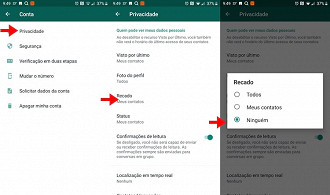 Desativar Recibos de Leitura do WhatsApp