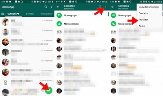 Atualize os contatos no WhatsApp
