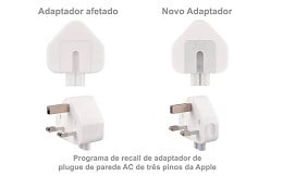 Apple anuncia recall para alguns adaptadores de tomada