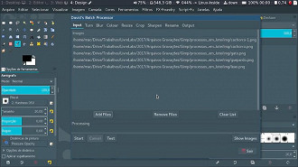 GIMP permite o processamento em lotes