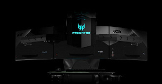 Acer Predator Thronos traz três monitores de 27 polegadas cada