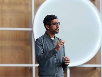 O presidente da empresa, Sundar Pichai, fez um discurso de abertura no primeiro dia de I/O 2019 O presidente da empresa, Sundar Pichai, fez um discurso de abertura no primeiro dia de I/O 2019