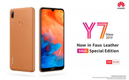 Huawei lança Y7 Prime (2019) em edição limitada com traseira que imita couro