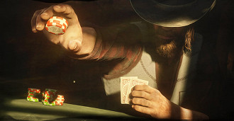 É possível jogar Poker com até seis pessoas na nova atualização de Red Dead Redemption 2. Fonte: Rockstar Games É possível jogar Poker com até seis pessoas na nova atualização de Red Dead Redemption 2. Fonte: Rockstar Games
