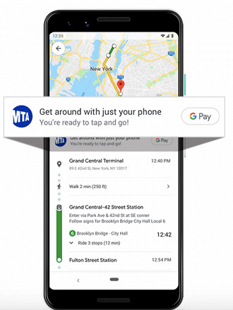 Nas próximas semanas, usuários poderão ver pelo Google Maps quais rotas aceitam o pagamento via Google Pay.