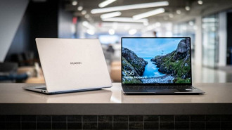 Notebooks Huawei (Foto por equipe do site istoedinheiro.com.br ) Notebooks Huawei (Foto por equipe do site istoedinheiro.com.br )