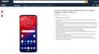 Motorola Z4 ficou disponível para venda na Amazon com todas suas especificações.