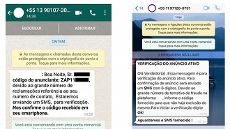 Golpistas entram em contato com pessoas que anunciam produtos em sites de venda se passando pelos portais.