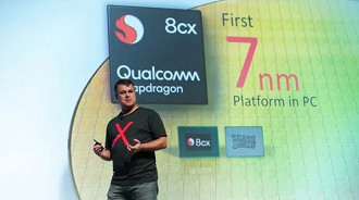 Snapdragon 8cx sendo apresentado na Computex 2019