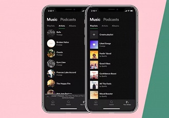 Novo design do Spotify para músicas