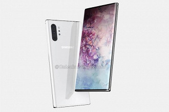 Imagem da possivel aparência do novo Galaxy Note 10