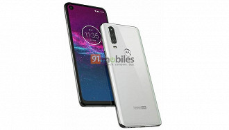 Motorola One Action difere do One Vision pela parte traseira de plástico e câmera tripla traseira com sensor principal de 12.6MP.