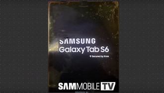 Parte frontal do novo tablet da Samsung