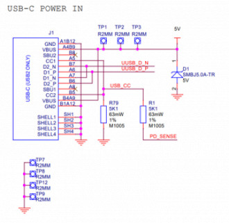 Esquema de alimentação do USB-C no Raspberry Pi 4