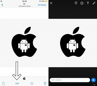 Printscreen da nova funcionalidade na versão beta do app WhatsApp no iOS
