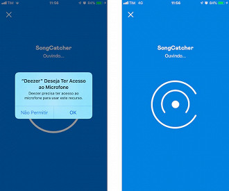 Deezer: Passo 2 - permita o acesso ao microfone