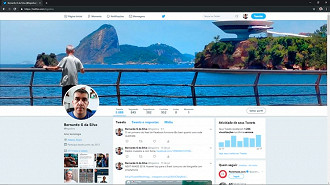 Twitter antes da mudança em seu design de uso