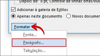 Formatar > Parágrafo