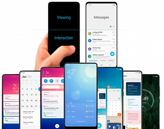 Samsung acima com a OneUI e a Xiaomi com a MiUi 10 para iPhone Users